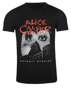 Outlet Alice Cooper Detroit stories t-paita - Musta T-Paidat|Bändi- & Leffatuotteet
