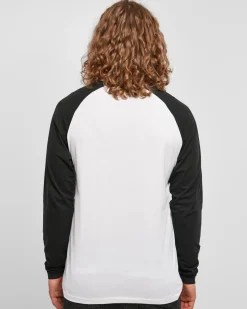 Discount Contrast raglan pitkähihainen - Valkoinen/Musta Pitkähihaiset