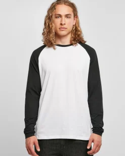 Discount Contrast raglan pitkähihainen - Valkoinen/Musta Pitkähihaiset
