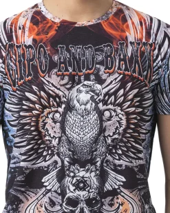 Sale CT818 Eagle Skull t-paita - Sininen T-Paidat