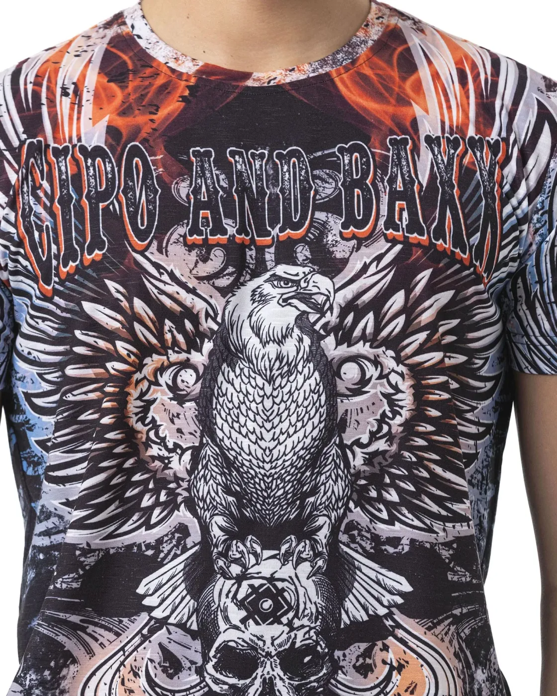 Sale CT818 Eagle Skull t-paita - Sininen T-Paidat