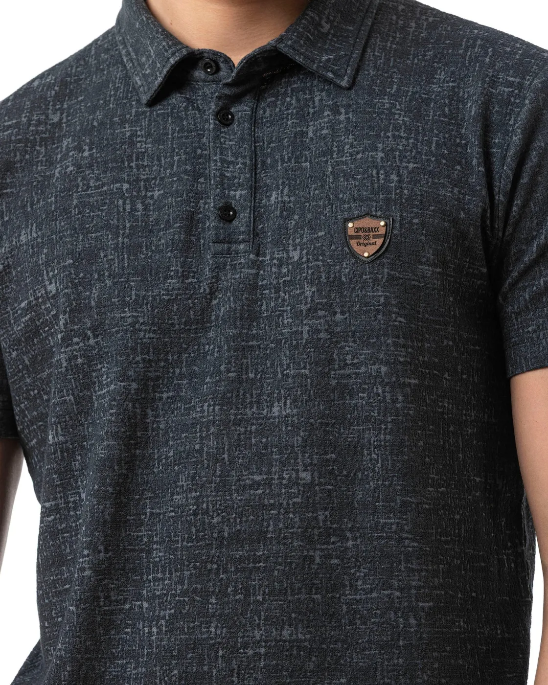 New CT825 Shadow Texture pikeepaita - Musta T-Paidat