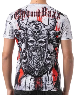 Online CT819 Viking Skull t-paita - Valkoinen T-Paidat