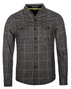 New Daytona ruudullinen kauluspaita - Tummanharmaa Kauluspaidat
