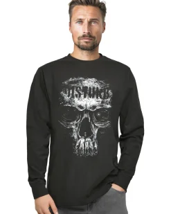 Hot Disturb Skull pitkähihainen - Musta Pitkähihaiset