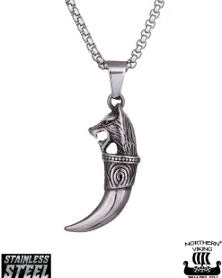 Hot Fenrir Wolf Head kaulakoru - Teräs Korut