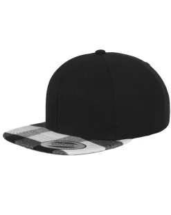 Outlet Flanelli snapback - Musta/Valkoinen Päähineet