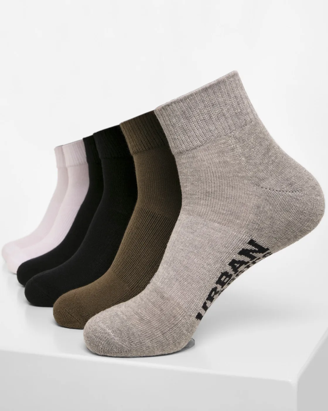 Online High sneaker sukat 6-pack - Musta/Valkoinen//Khaki Sukat