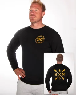 Clearance Höpömasa Collegepaita - Musta Pitkähihaiset