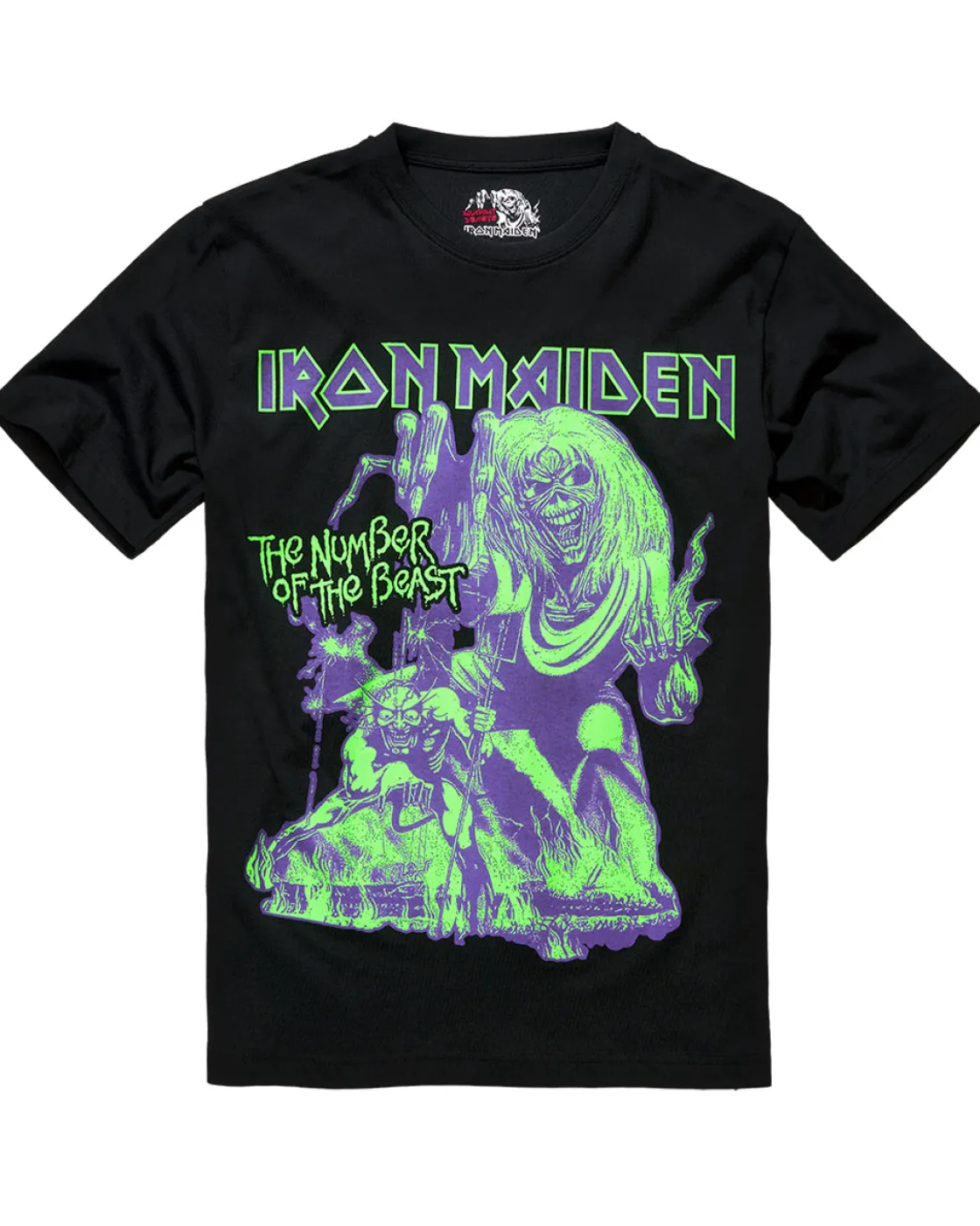 Clearance Iron Maiden Number Of The Beast t-paita - Musta T-Paidat|Bändi- & Leffatuotteet