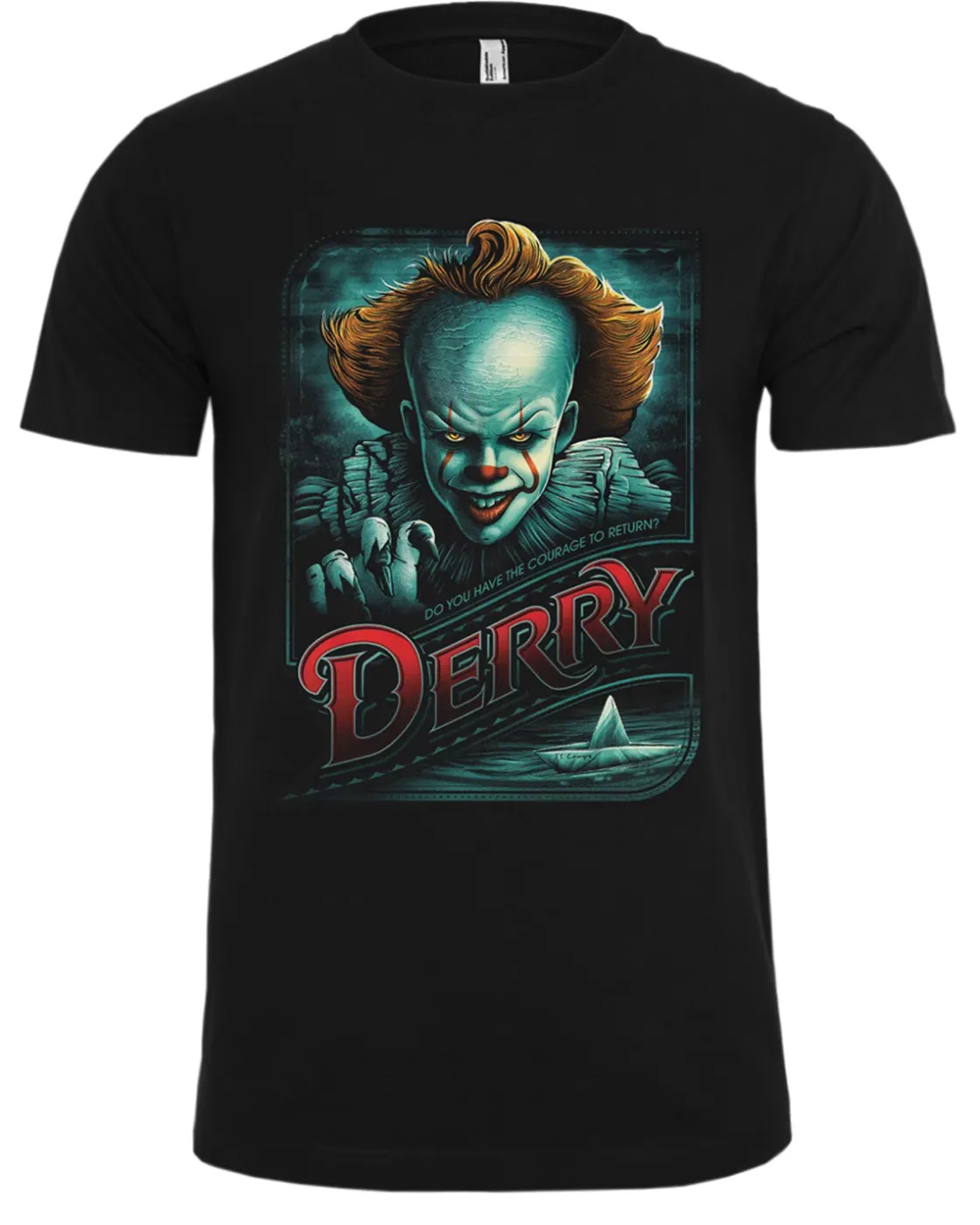Hot IT- Pennywise in Derry t-paita - Musta T-Paidat|Bändi- & Leffatuotteet