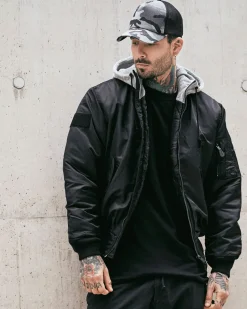 Clearance MA1 hooded bombertakki - /Harmaa Takit