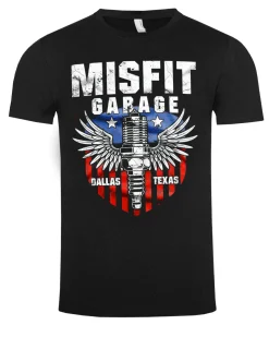 Outlet Misfit Garage t-paita - Musta T-Paidat|Bändi- & Leffatuotteet