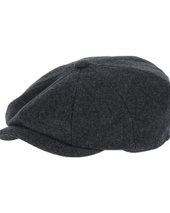 Best Newsboy wool blend flat cap - Tummanharmaa Päähineet