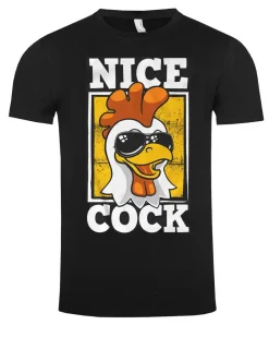 Outlet Nice cock t-paita - Musta T-Paidat