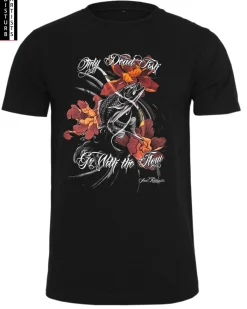 Online Only dead fish go with the flow t-paita - Musta T-Paidat
