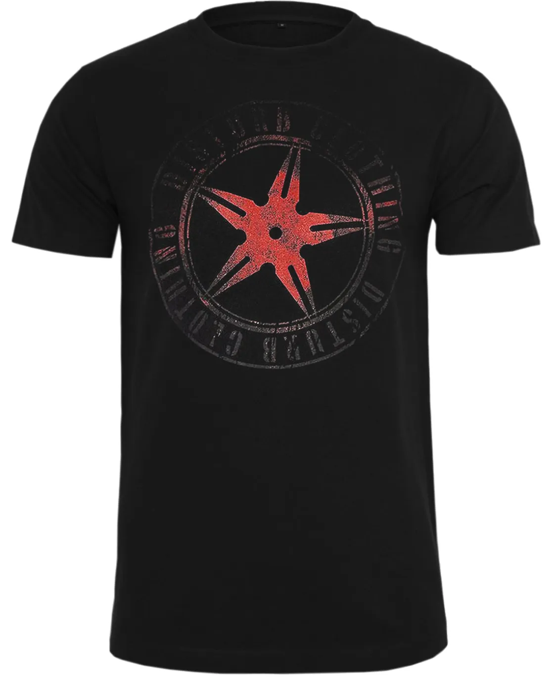 Online Original red throwing star t-paita - Musta T-Paidat