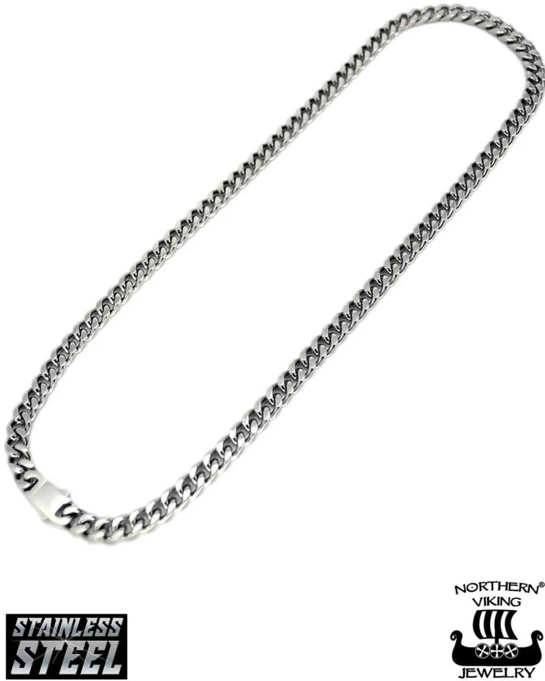 Outlet Panssariketju 12mm kaulakoru - Teräs Korut