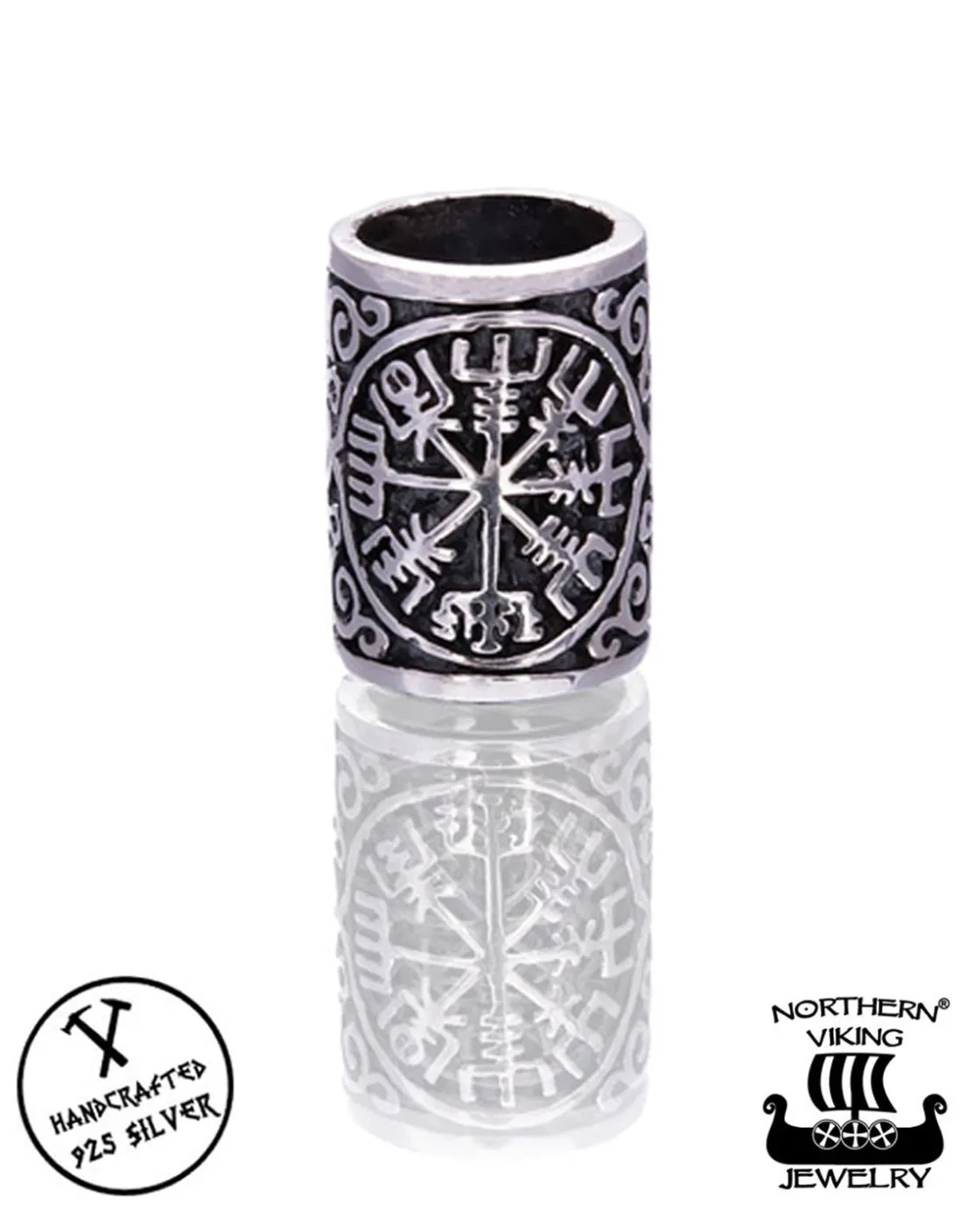 Clearance Silver Vegvisir partakoru - Hopea Parranhoito|Korut