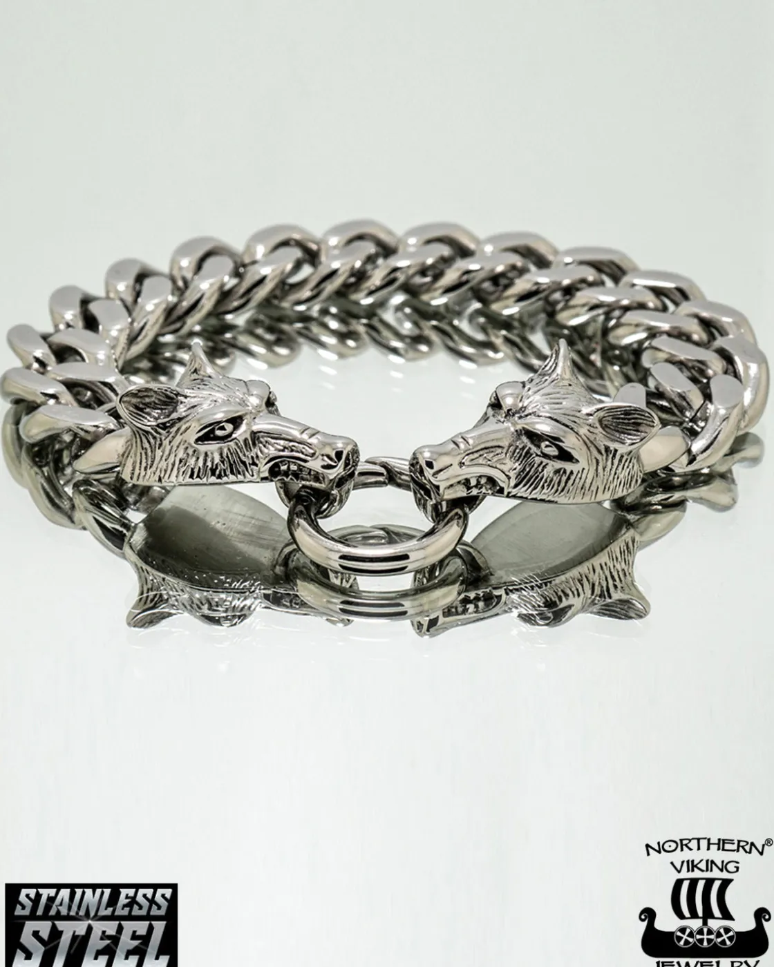 Best Steel Chain Wolf Head rannekoru - Teräs Korut
