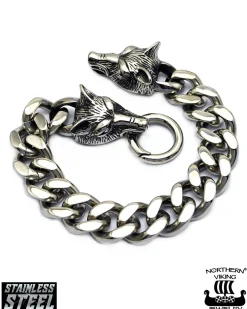 Best Steel Chain Wolf Head rannekoru - Teräs Korut