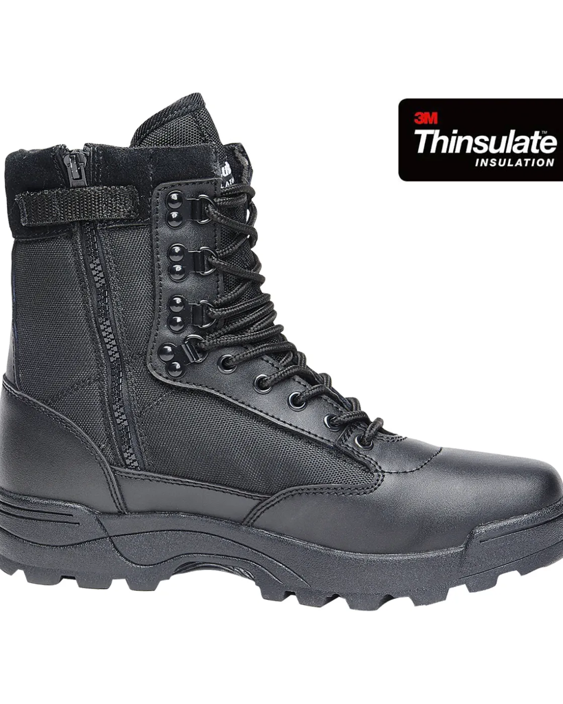 New Tactical 9 eylet zipper maiharit - Musta Bootsit & Maiharit