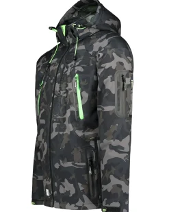 Techno softshelltakki - Camo/Vihreä Takit