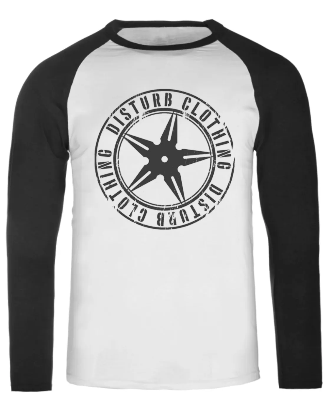 Best Throwing Star raglan pitkähihainen - Valkoinen/Musta Pitkähihaiset