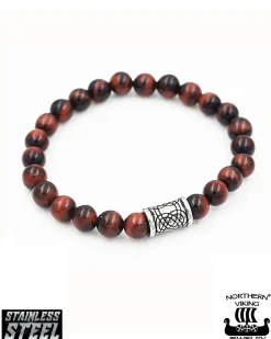 New Tiger Eye Knotwork rannekoru - Ruskea Korut