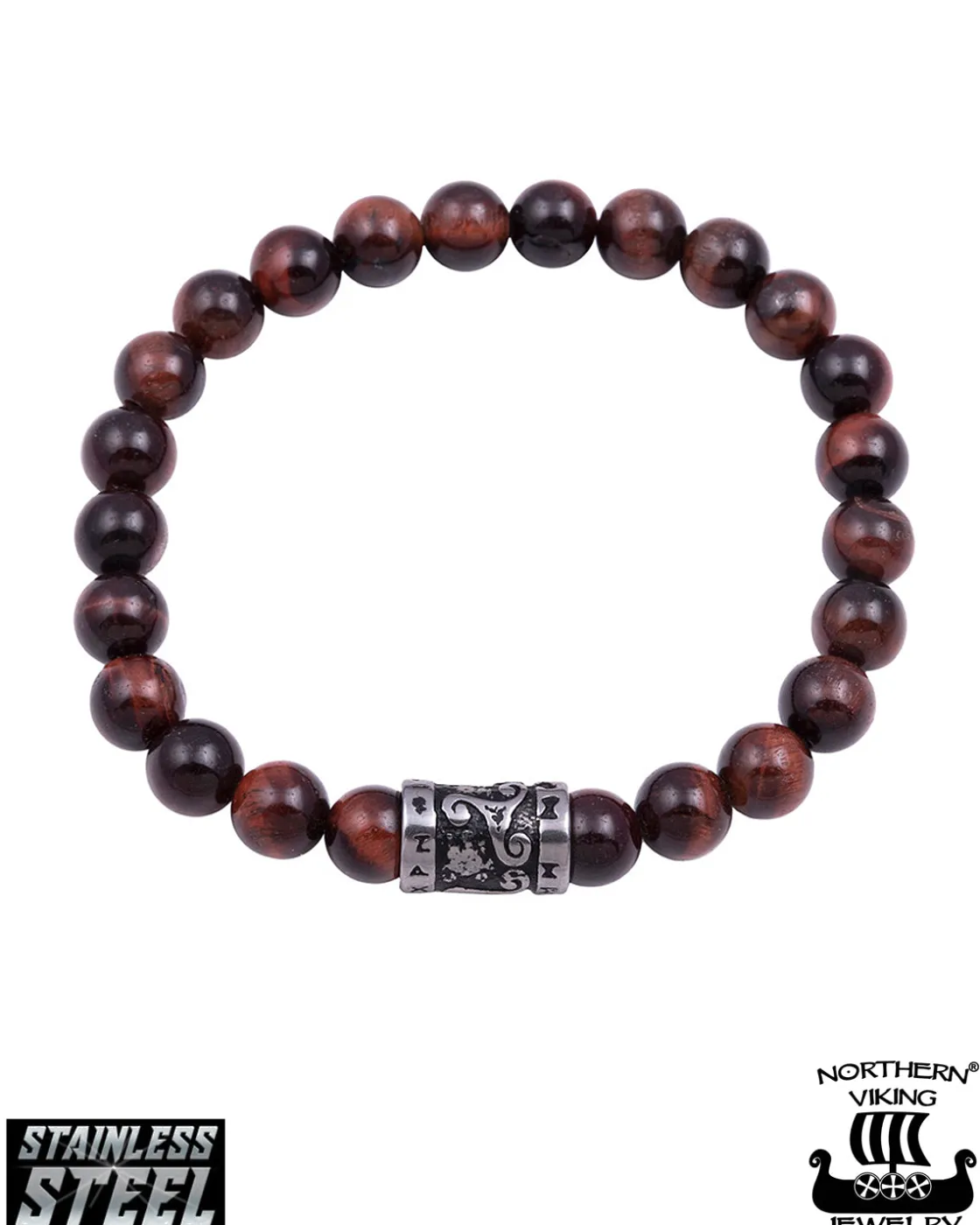 Tiger Eye Runes rannekoru - Ruskea Korut