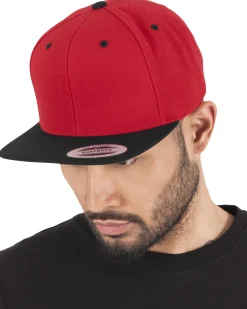 Clearance 2-Tone classic snapback - Punainen/Musta Päähineet