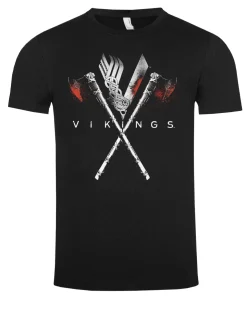Sale Vikings Axes t-paita - Musta T-Paidat|Bändi- & Leffatuotteet