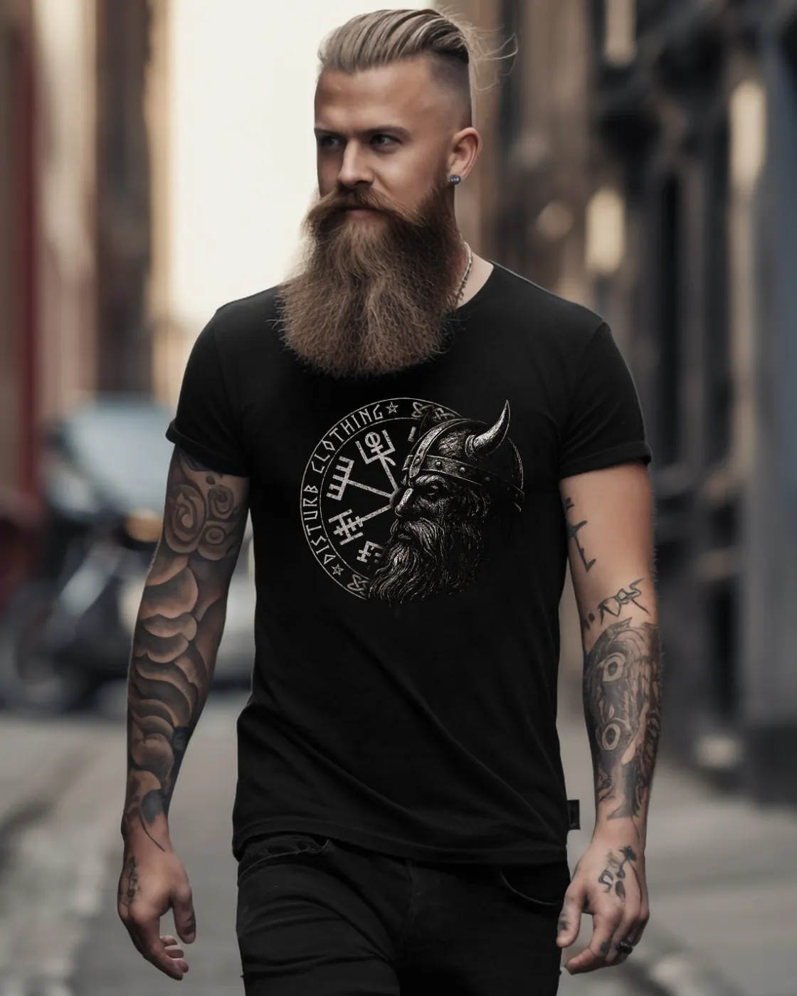 Sale Viking Soldier t-paita - Musta T-Paidat